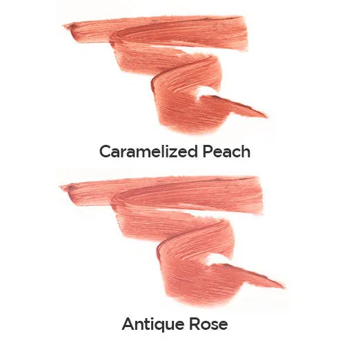 Antique Rose   Caramelized Peach Sheer Satin Lipstick Duo