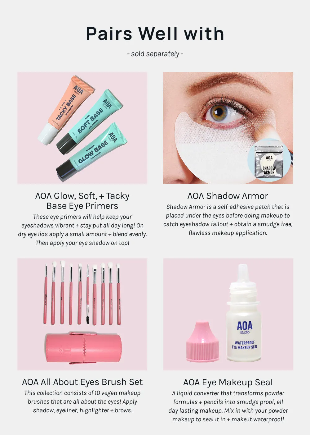 AOA Cherry Blossom 3-Color Eyeshadow Palettes