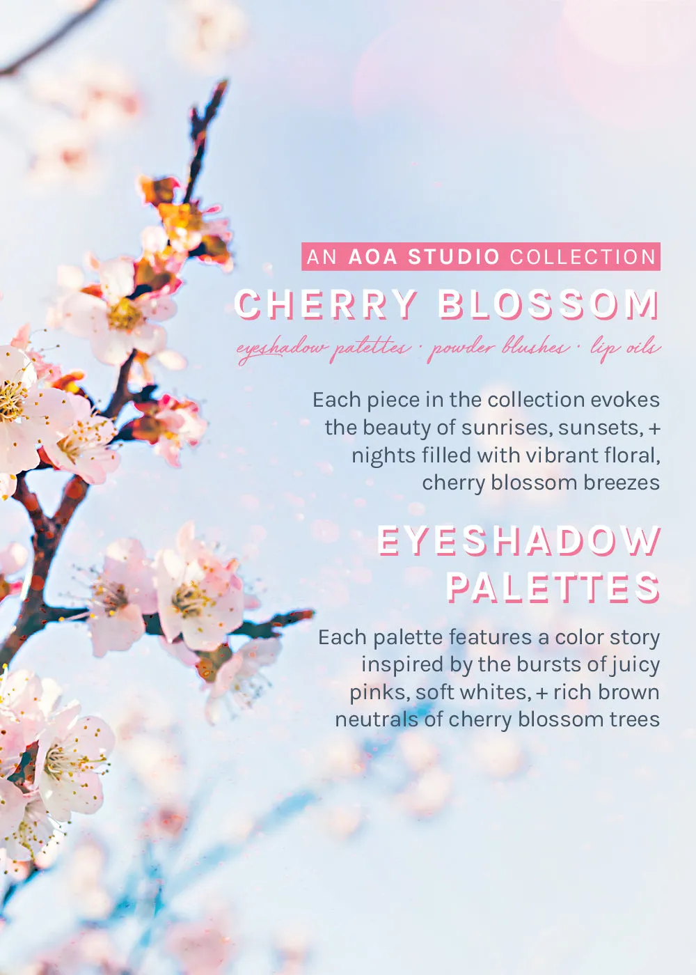 AOA Cherry Blossom 3-Color Eyeshadow Palettes
