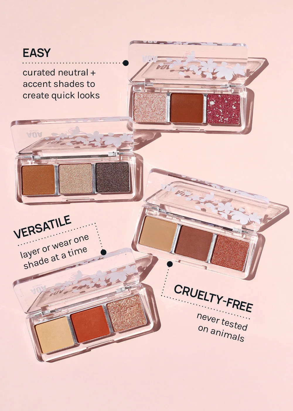 AOA Cherry Blossom 3-Color Eyeshadow Palettes