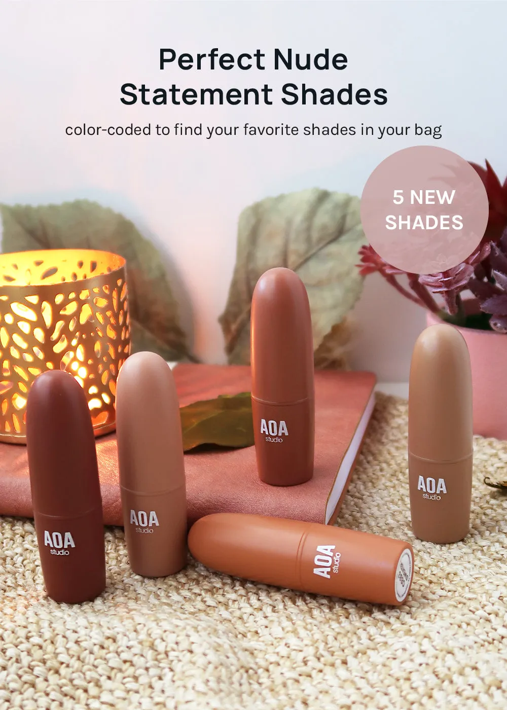 AOA Dreamy Lipstick - 5 New Shades