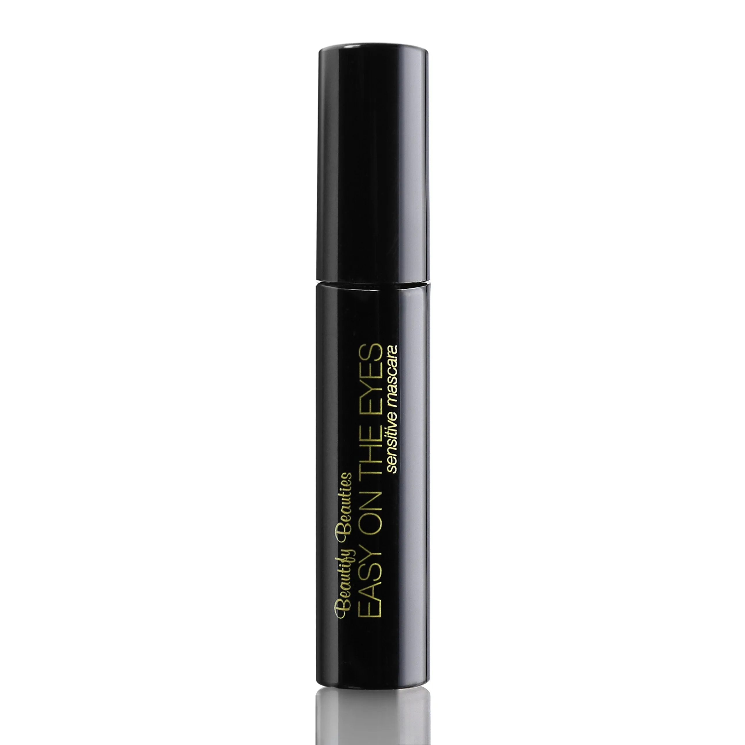 EASY ON THE EYES Sensitive Eye Mascara By Beautify Beauties - Hypoallergenic Mascara For Contact Lens Wearers – Non-irritating, Fragrance-free Mascara For Natural Looking Lashes- 0.35 oz (Navy)