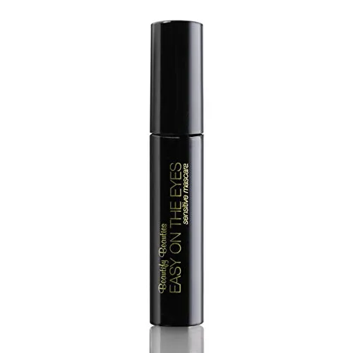 EASY ON THE EYES Sensitive Eye Mascara By Beautify Beauties - Hypoallergenic Mascara For Contact Lens Wearers – Non-irritating, Fragrance-free Mascara For Natural Looking Lashes- 0.35 oz (Navy)