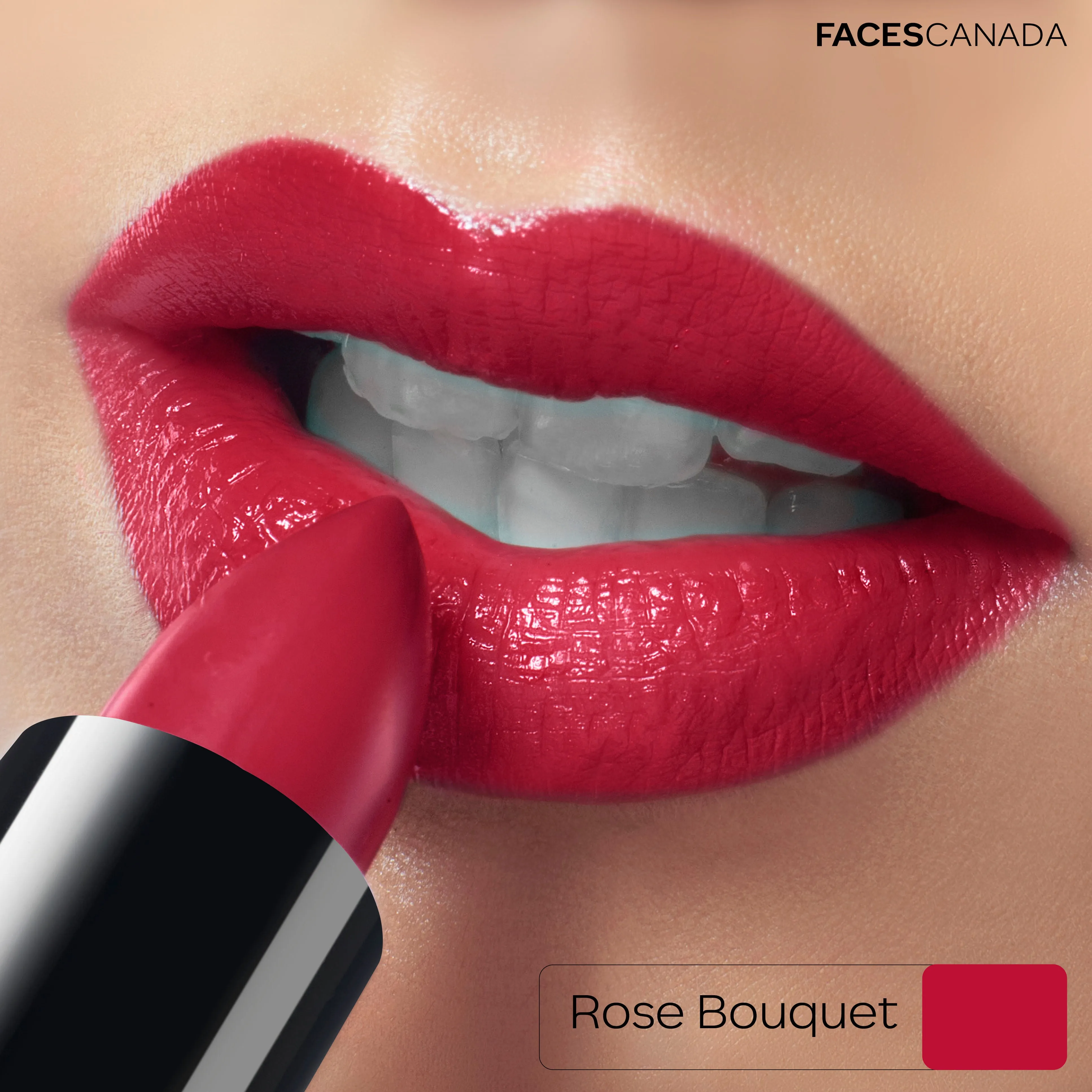Faces Canada Weightless Creme Lipstick |Jojoba and Almond Oil | Highly pigmented | Smooth One Stroke Color | Keeps Lips Moisturized | Rose Bouquet 4g
