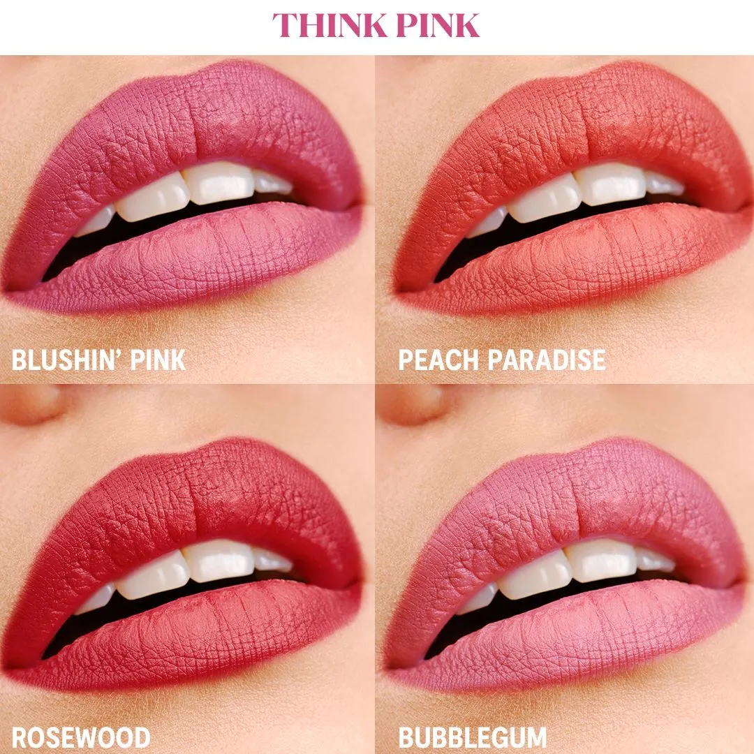 Gush Beauty Retro Glam Lip Kit - THINK PINK / BROWN AND LOVELY | 8.4 ml each