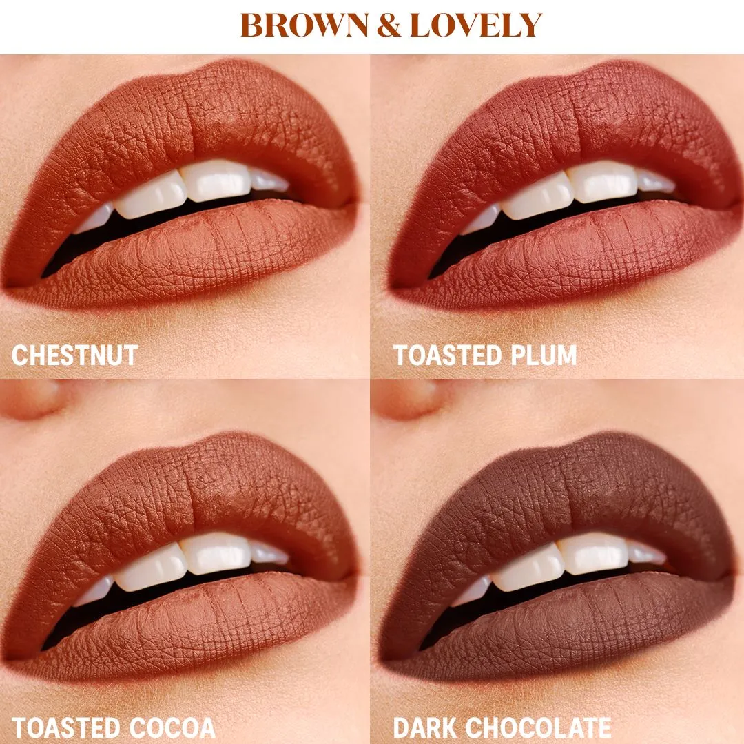 Gush Beauty Retro Glam Lip Kit - THINK PINK / BROWN AND LOVELY | 8.4 ml each