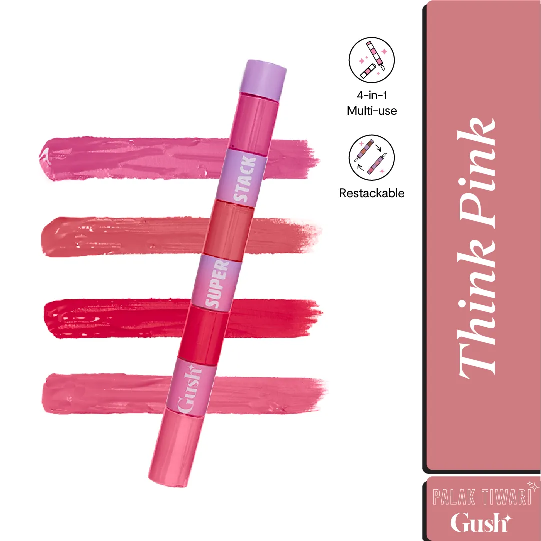 Gush Beauty Retro Glam Lip Kit - THINK PINK / BROWN AND LOVELY | 8.4 ml each