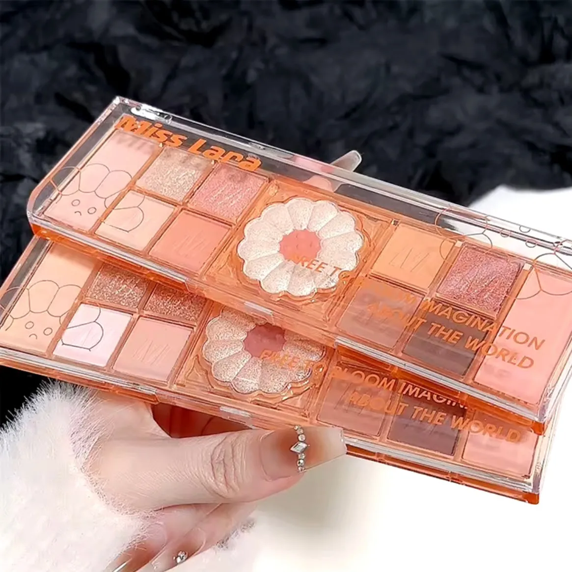 Miss Lara Flower Eyeshadow Palette Nude Natural Glitter Delicate Eyeshadow Pallete