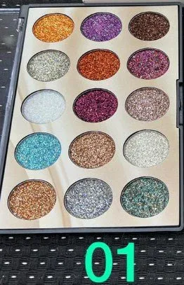 Miss Rose 15 Color Eyeshadow Glitter Kit