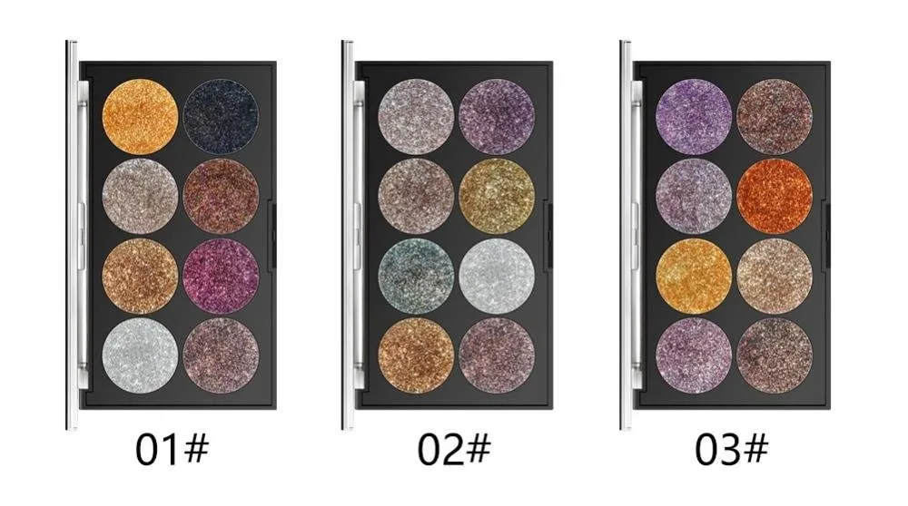 Miss Rose 8 Color Glitter Makeup Palette