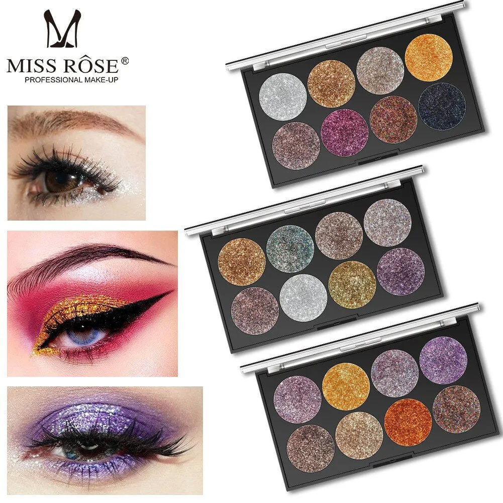 Miss Rose 8 Color Glitter Makeup Palette