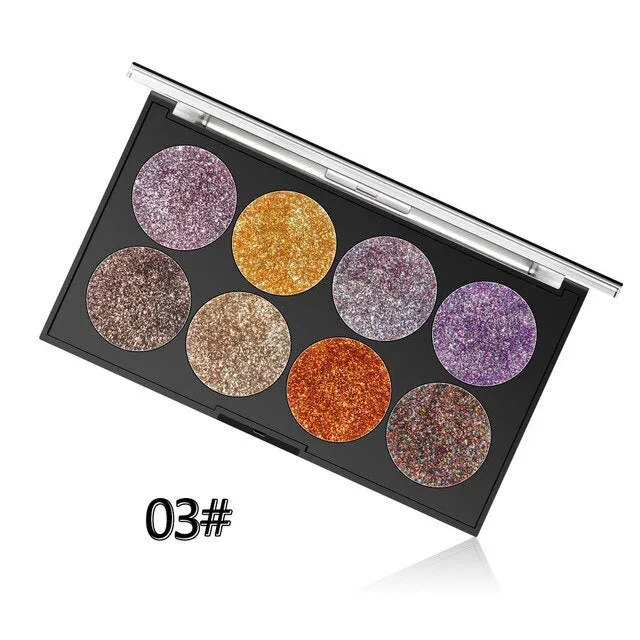 Miss Rose 8 Color Glitter Makeup Palette