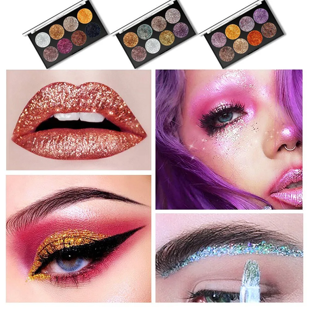 Miss Rose 8 Color Glitter Makeup Palette