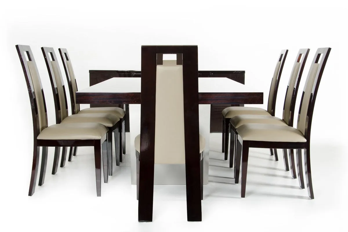 Modrest Christa Modern Ebony High Gloss Dining Table