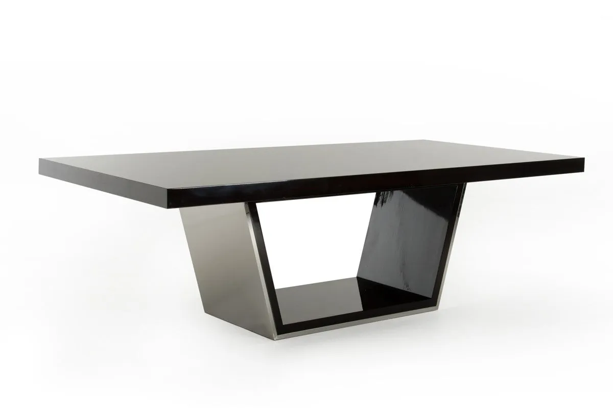 Modrest Christa Modern Ebony High Gloss Dining Table