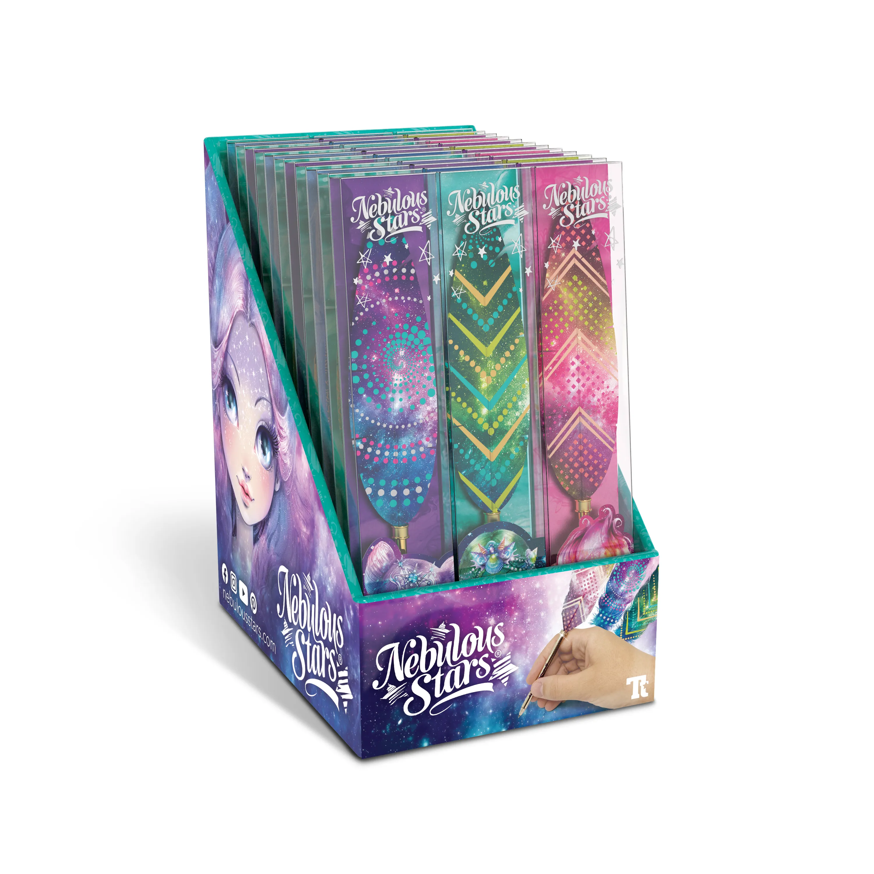 Nebulous Stars Feather Quill Pen - Purple Space 4