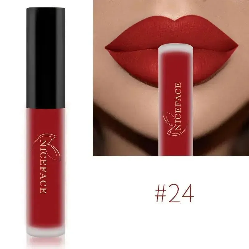 NICEFACE Nude Liquid Lipsticks - Waterproof Velvet Matte Lip Tint