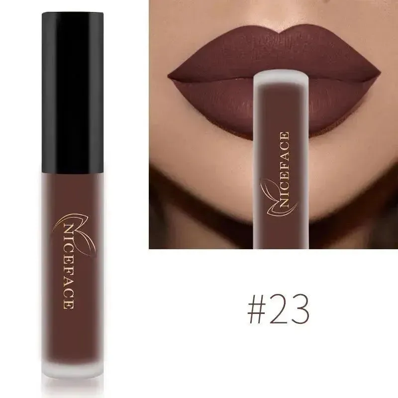 NICEFACE Nude Liquid Lipsticks - Waterproof Velvet Matte Lip Tint