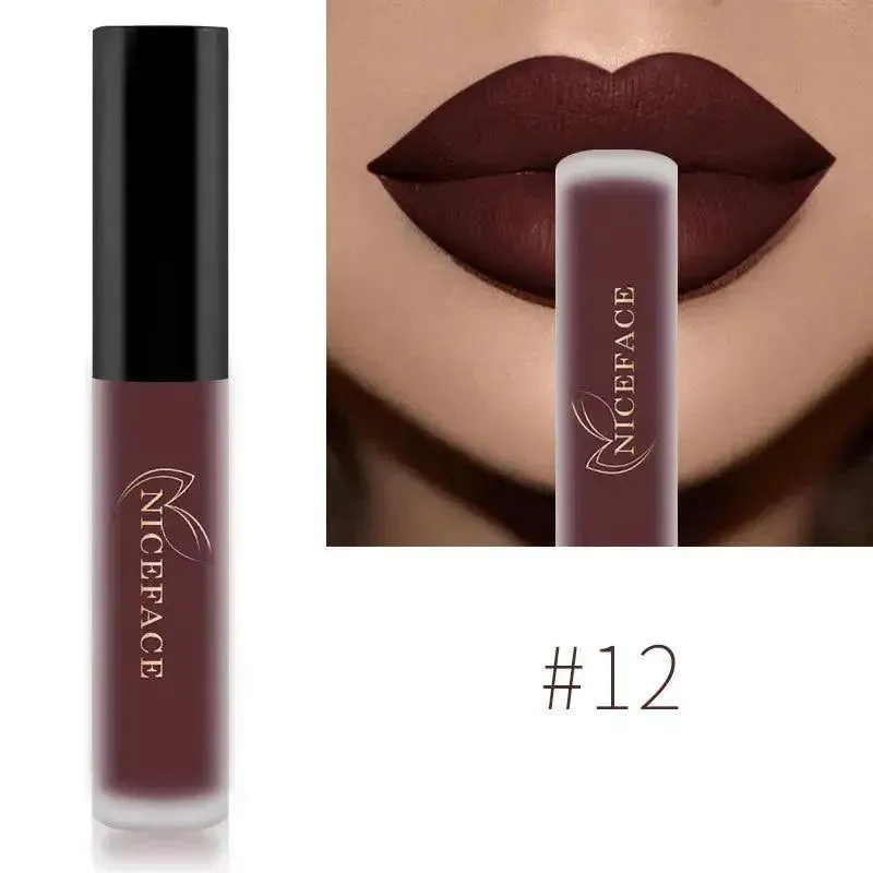 NICEFACE Nude Liquid Lipsticks - Waterproof Velvet Matte Lip Tint