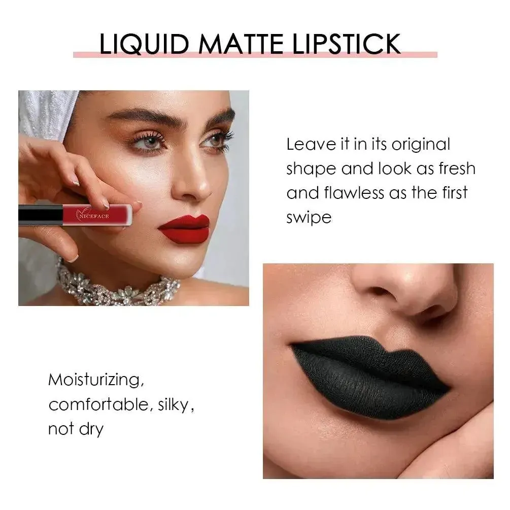 NICEFACE Nude Liquid Lipsticks - Waterproof Velvet Matte Lip Tint