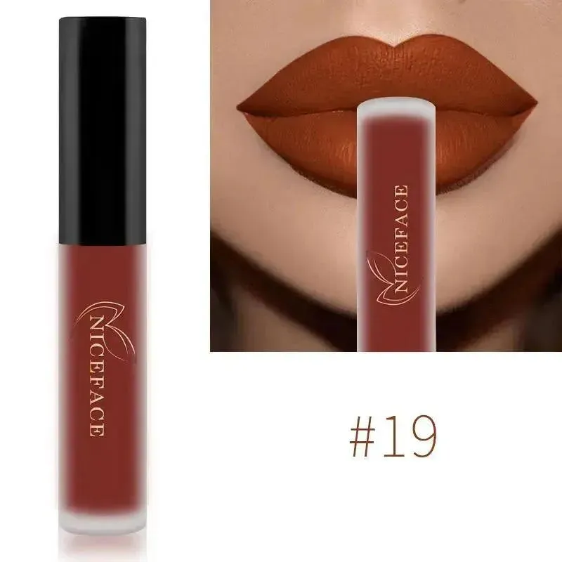 NICEFACE Nude Liquid Lipsticks - Waterproof Velvet Matte Lip Tint