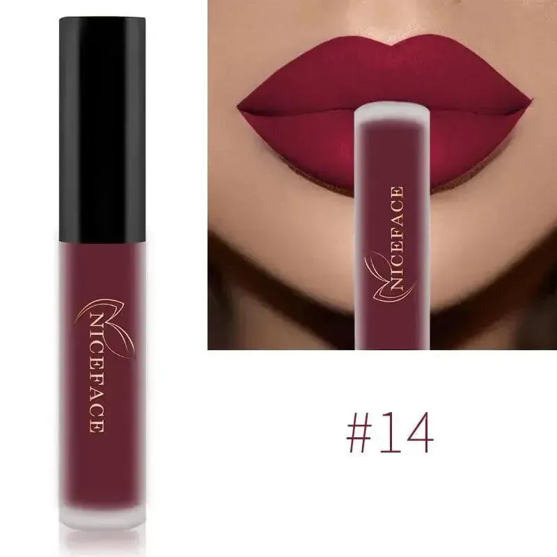 NICEFACE Nude Liquid Lipsticks - Waterproof Velvet Matte Lip Tint