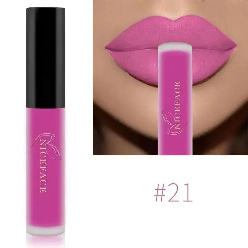 NICEFACE Nude Liquid Lipsticks - Waterproof Velvet Matte Lip Tint