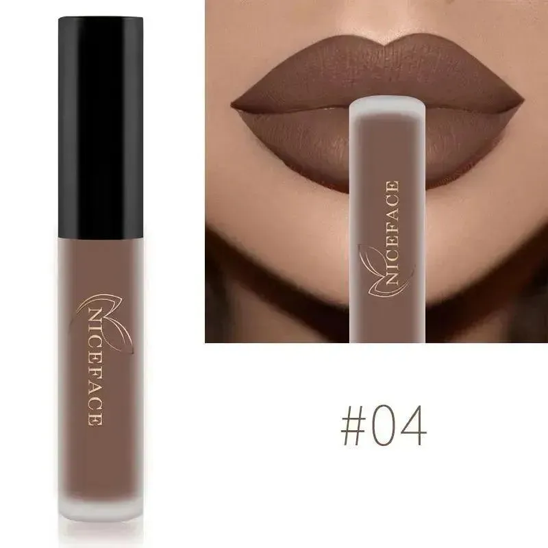 NICEFACE Nude Liquid Lipsticks - Waterproof Velvet Matte Lip Tint