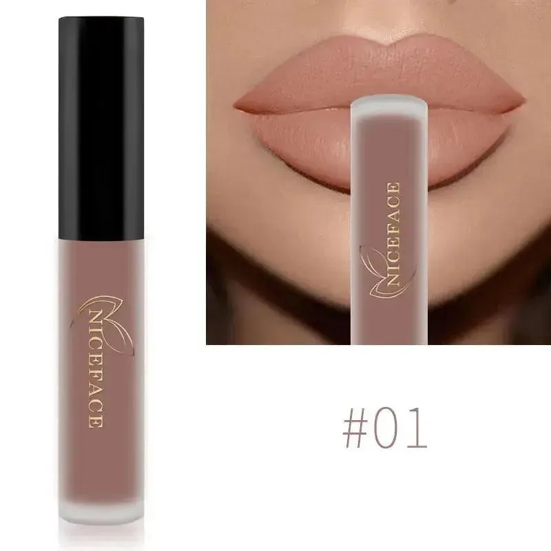 NICEFACE Nude Liquid Lipsticks - Waterproof Velvet Matte Lip Tint