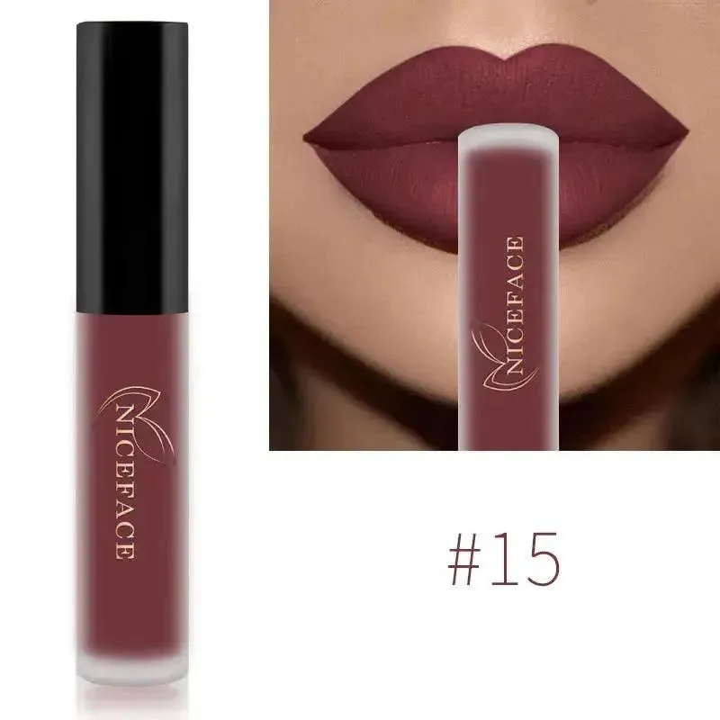 NICEFACE Nude Liquid Lipsticks - Waterproof Velvet Matte Lip Tint