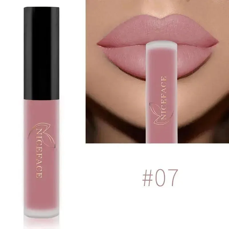 NICEFACE Nude Liquid Lipsticks - Waterproof Velvet Matte Lip Tint