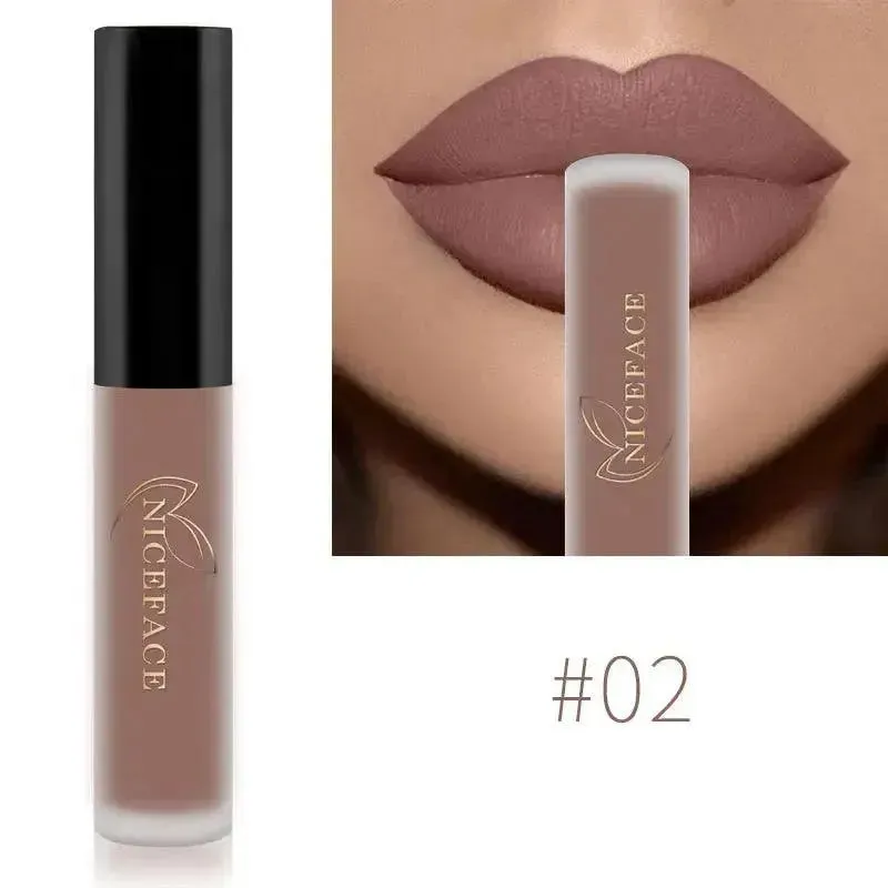 NICEFACE Nude Liquid Lipsticks - Waterproof Velvet Matte Lip Tint
