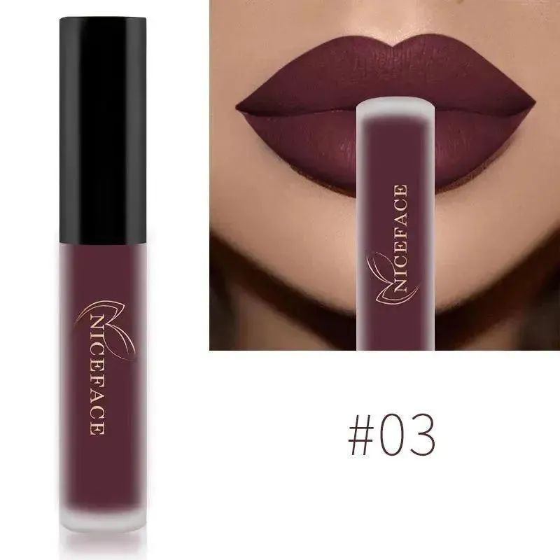 NICEFACE Nude Liquid Lipsticks - Waterproof Velvet Matte Lip Tint
