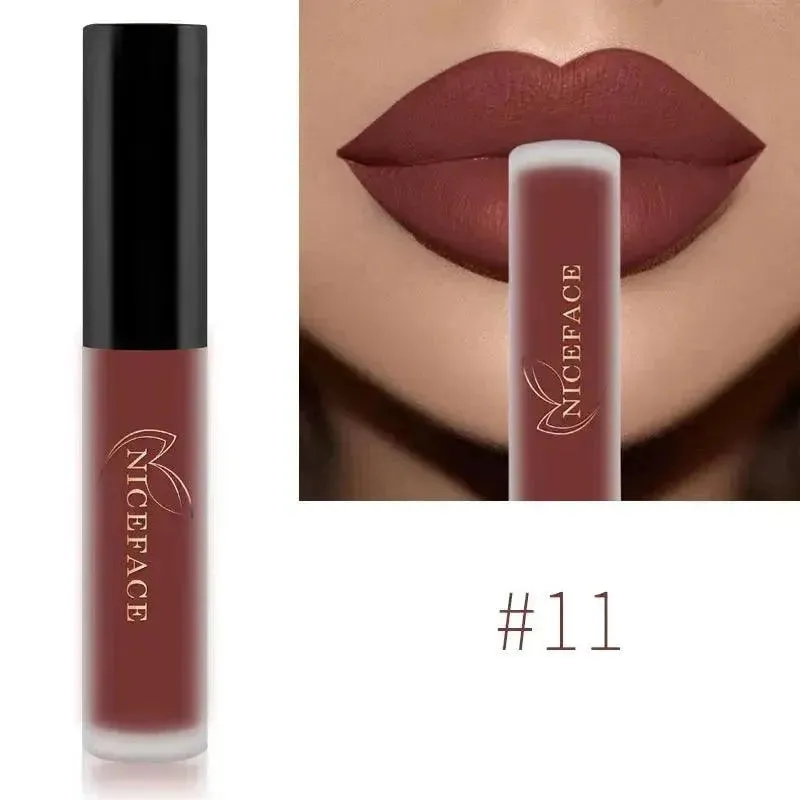 NICEFACE Nude Liquid Lipsticks - Waterproof Velvet Matte Lip Tint