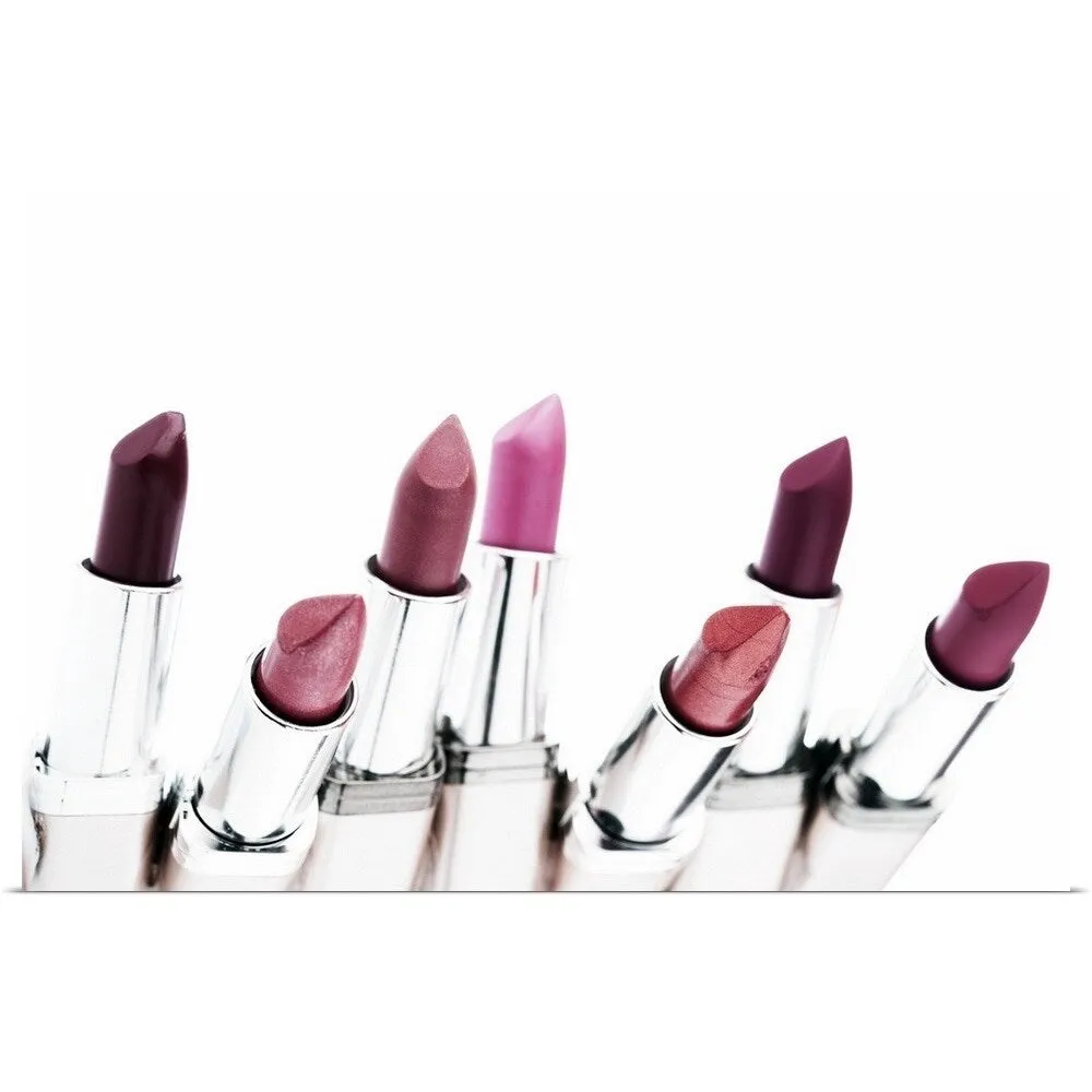 "Assortment of coloured lipsticks, close-up" Poster Print - Multi