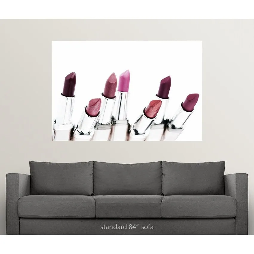 "Assortment of coloured lipsticks, close-up" Poster Print - Multi