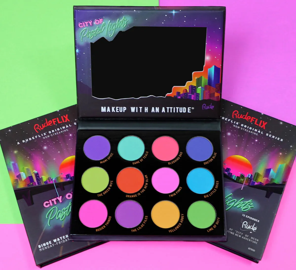 RUDE City of Pastel Lights - 12 Pastel Pigment & Eyeshadow Palette