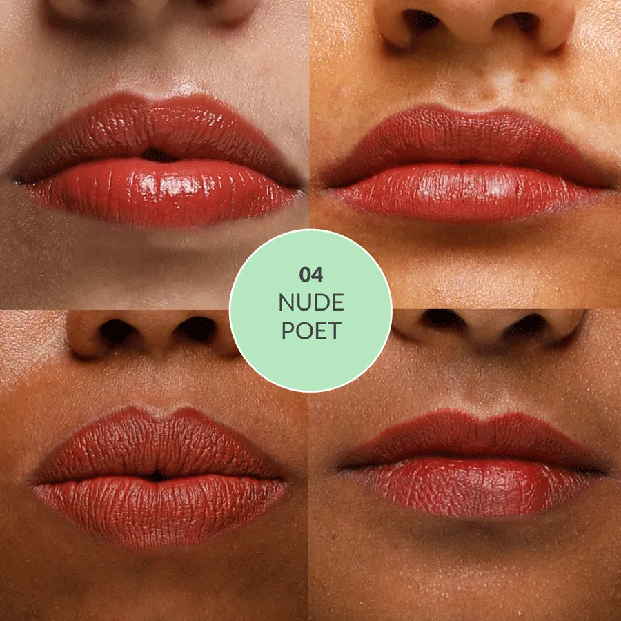 Satin Matte Lipstick Nude Poet 04 | ULTRA LIGHT & COMFORTABLE | ENRICHED WITH PLANT OILS