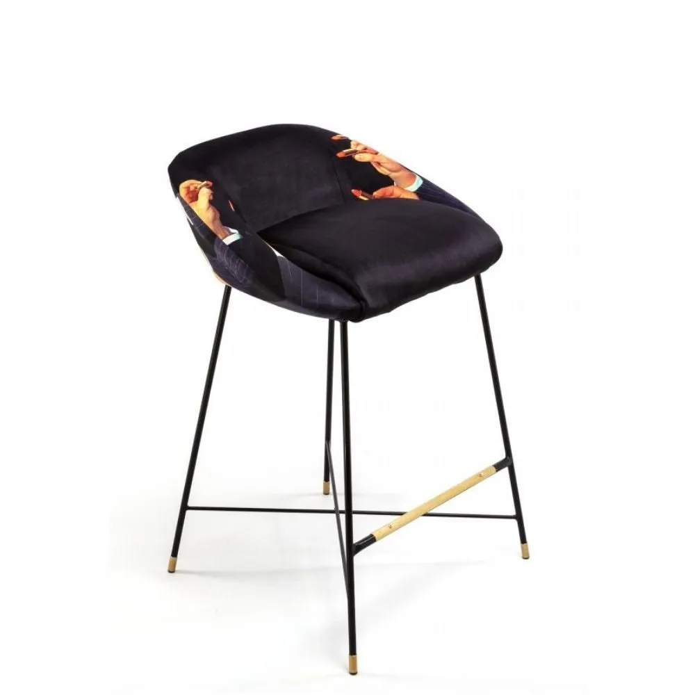 Seletti Toiletpaper High Stool Lipsticks Black