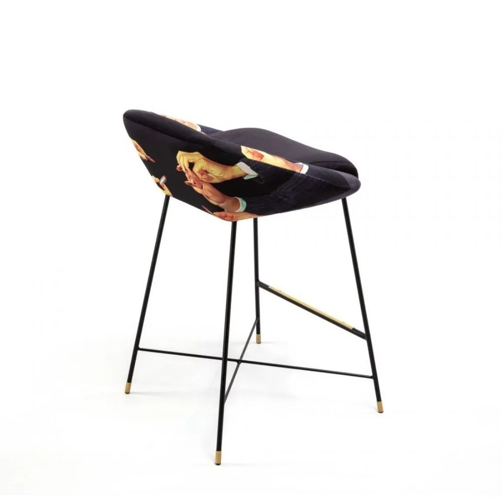 Seletti Toiletpaper High Stool Lipsticks Black