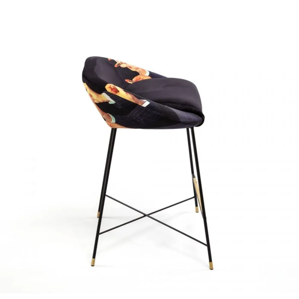 Seletti Toiletpaper High Stool Lipsticks Black