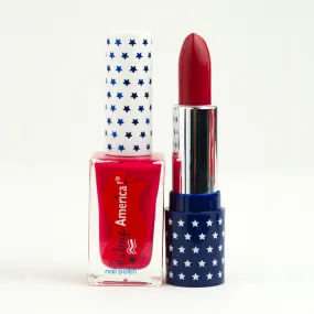 Sister Set: "Independence Red Cream" (Red Creme Lipstick   Nail Polish)