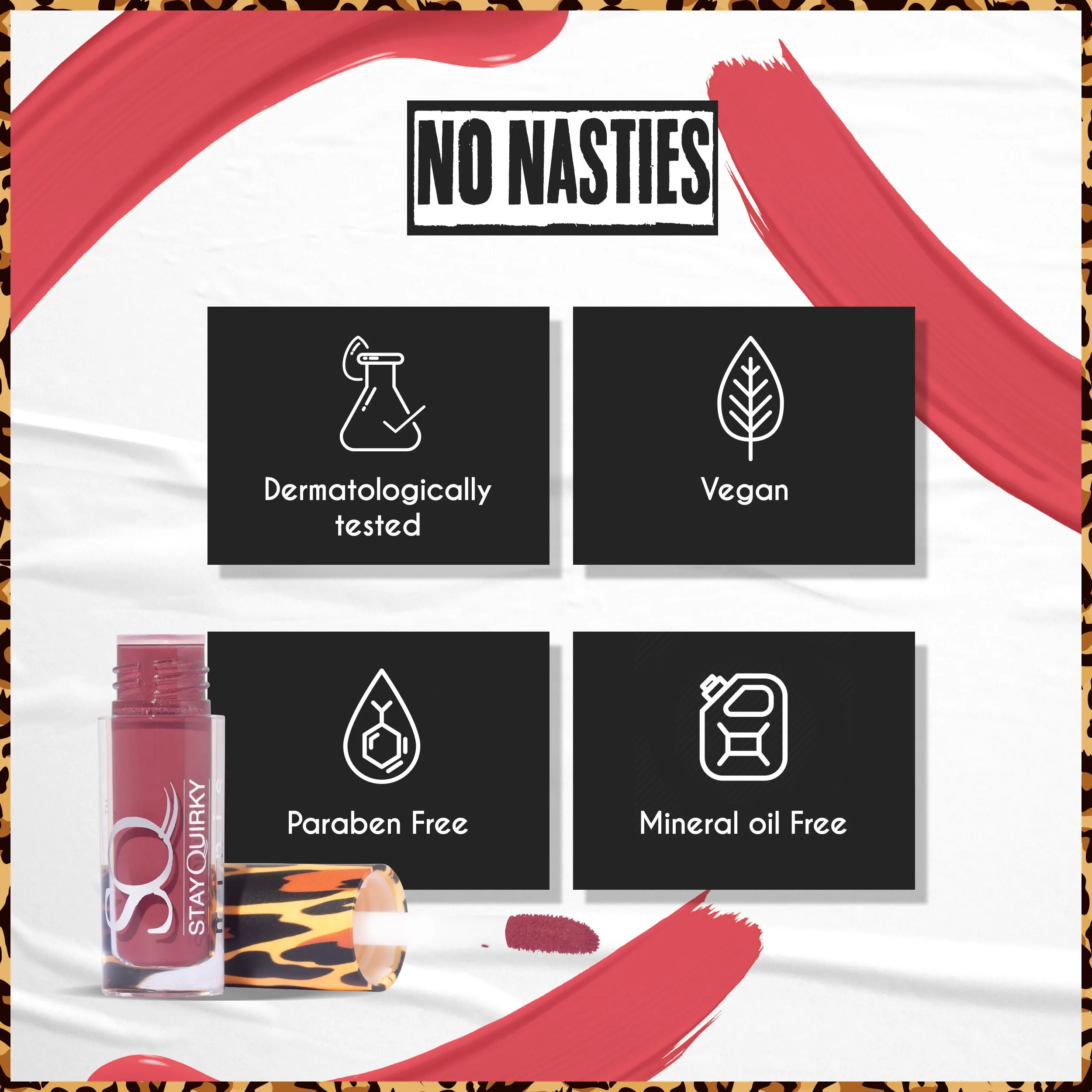 Stay Quirky Mini Liquid Lipstick Pink - Naughty Conversation Starter 4 | Highly Pigmented | Non-drying | Long Lasting | Easy Application | Water Resistant | Transferproof | Smudgeproof (1.6 ml)